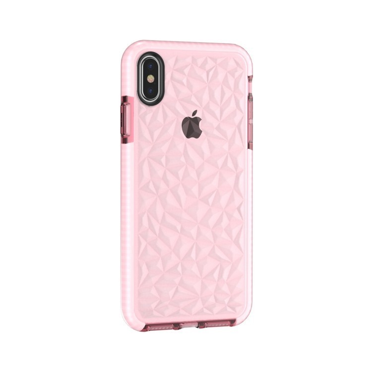 Чехол Diamond Texture на iPhone XS Max розовый