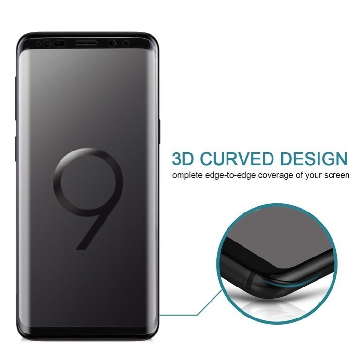 Защитное 3D стекло на Самсунг Галакси S9+/G965  черное  