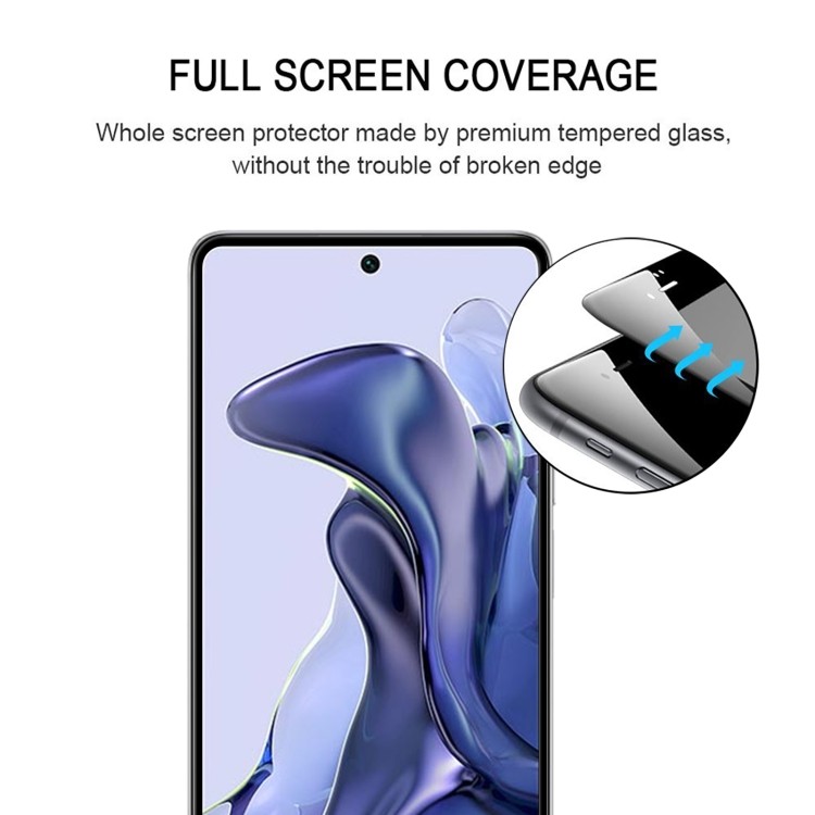 Защитное стекло 3D Full Glue Full Screen на Xiaomi Mi 11T / Mi 11T Pro 