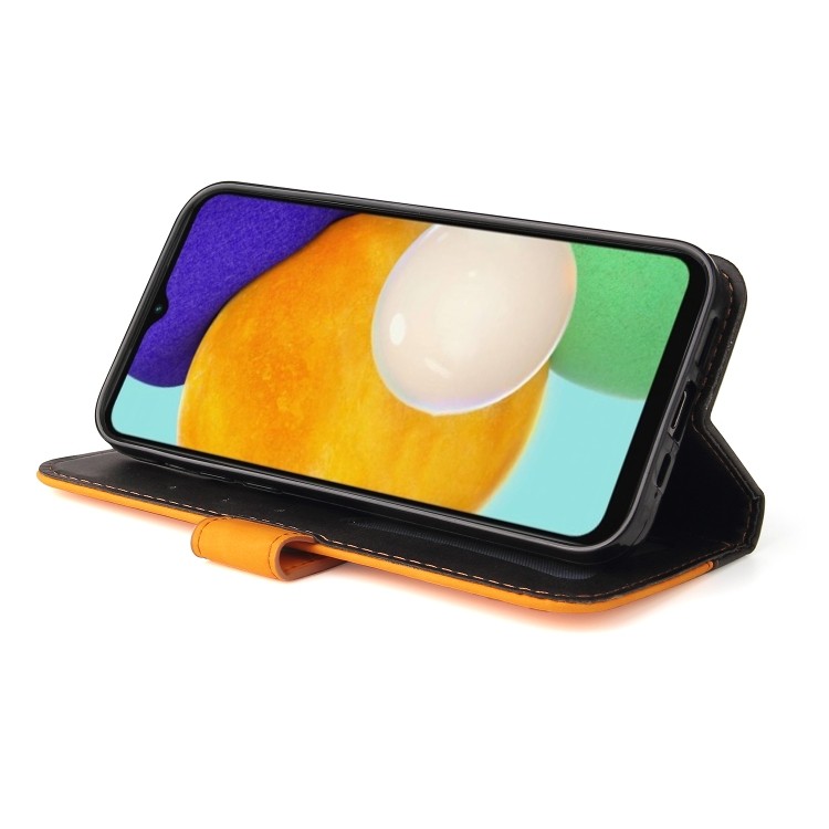 Чехол-книжка с подставкой для Самсунг Гелакси A13 5G оранжевого цвета Чехол-книжка с подставкой для Самсунг Гелакси A13 5G оранжевого цвета