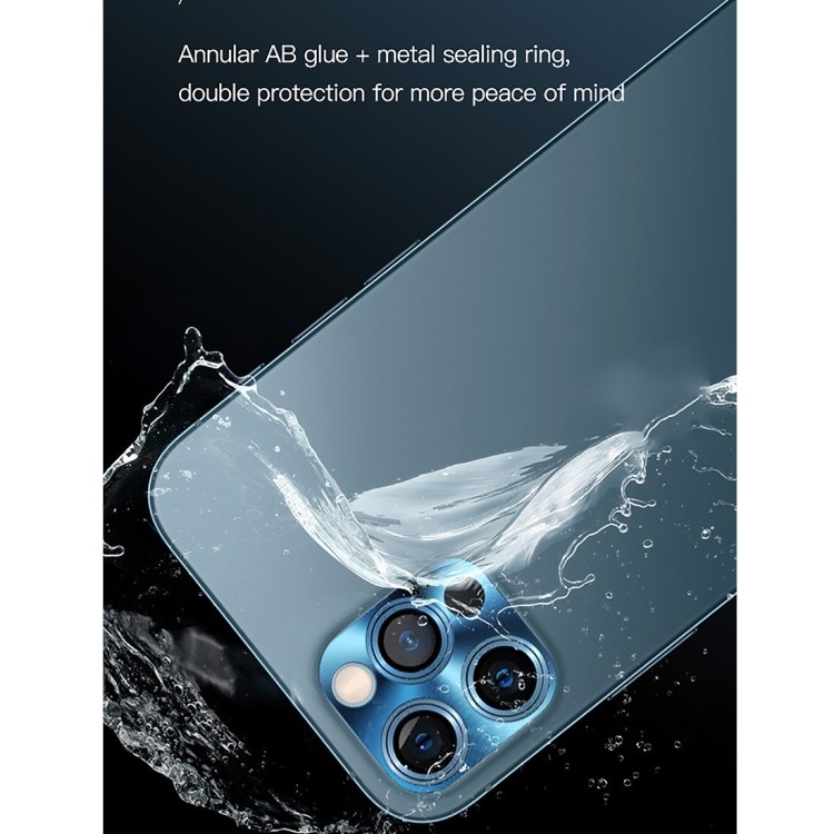 Защитное стекло на камеру TOTUDESIGN AB-065 для Айфон 12 Pro Max - черное 