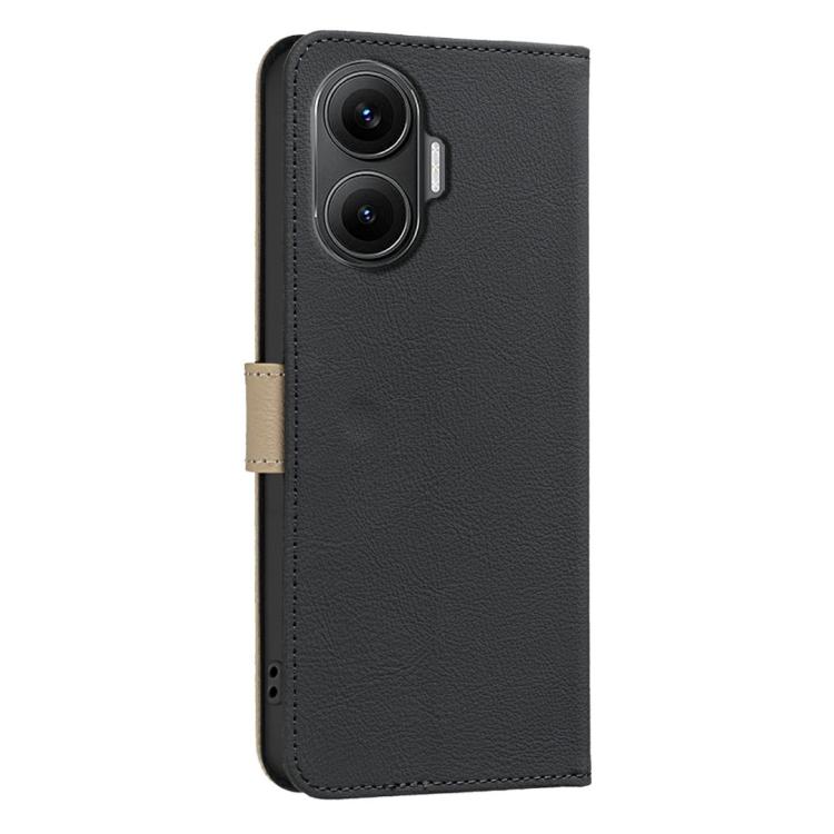 Вид чехла-книжки сзади: элегантная черная поверхность и безупречная отделка