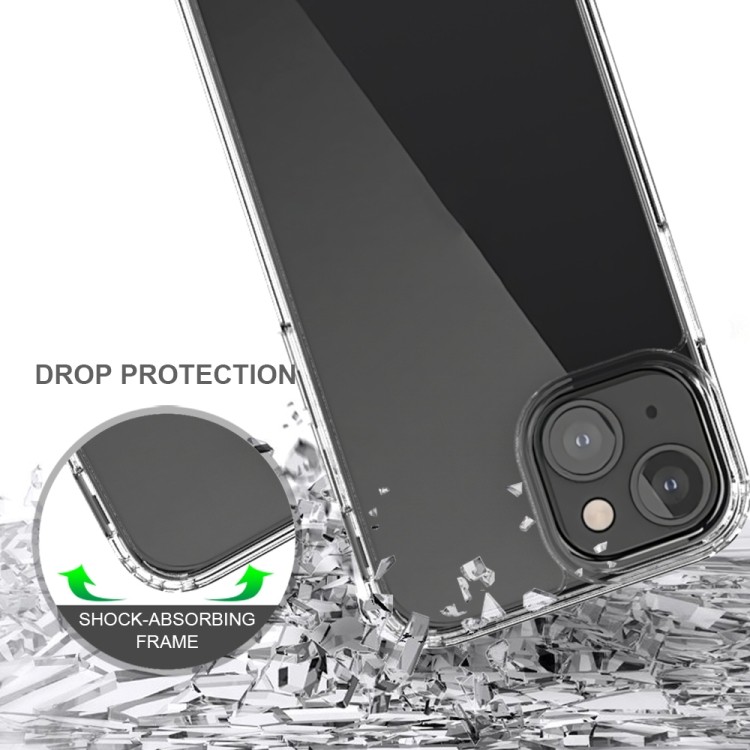 Черный полупрозрачный акриловый чехол накладка для Айфон 13 Мини 