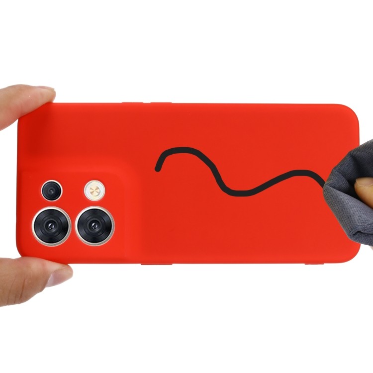 Червоний силіконовий чохол на OPPO Reno 8 5G