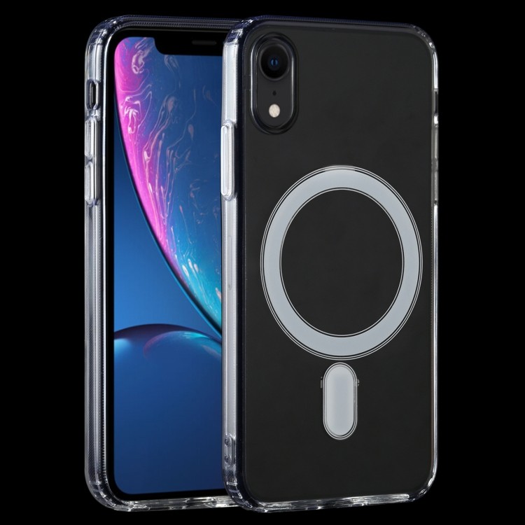 Чехол Clear Case MagSafe Simple Magnetiс для Айфон XR - прозрачный 