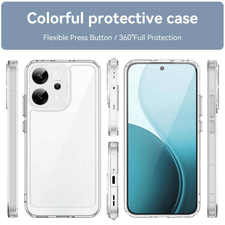  Прозорий протиударний чохол Colorful Acrylic Series для OPPO Reno14 Global з повним оглядом конструкції  