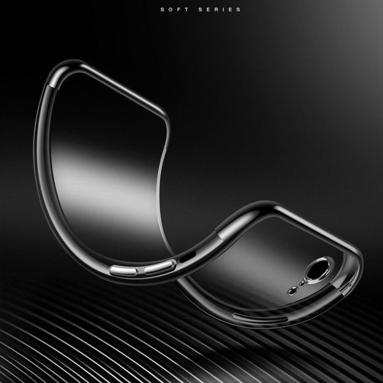 Ультратонкий силиконовый чехол CAFELE  Electroplating Soft  на Айфон XR-черный