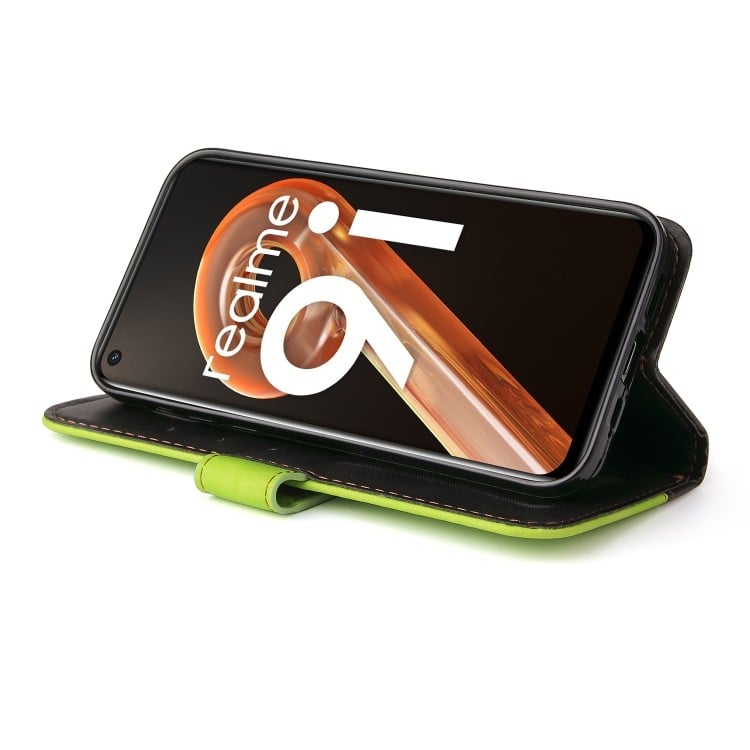 Елегантний зелений чохол-книжка для Realme 9i/OPPO A76/A96 4G 