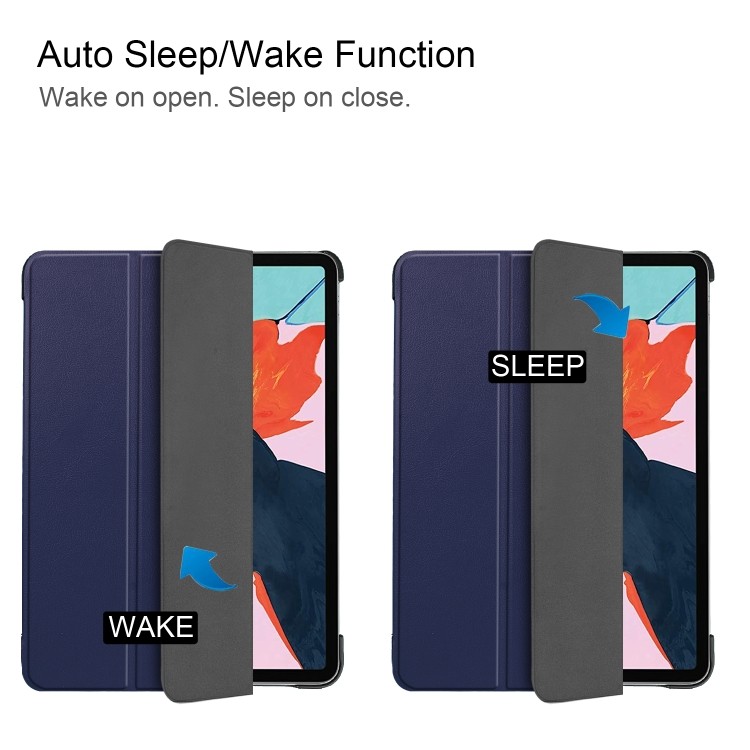 Чехол Custer Texture Three-folding Sleep/Wake-up на iPad Air 10.9 2020 - синий