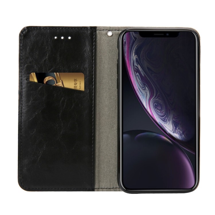 Кожаный чехол книжка Retro Book Design на iPhone XR-черный купить в ...