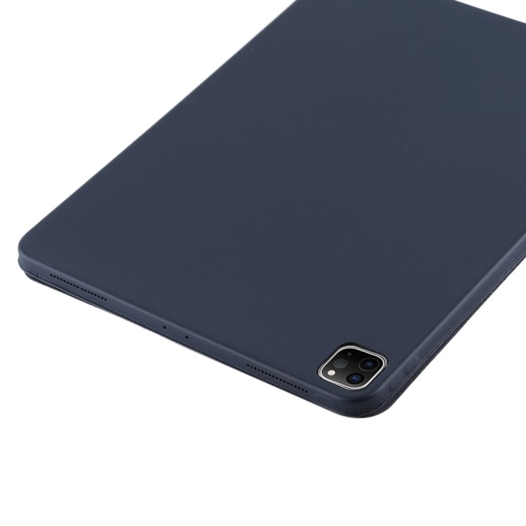 Чехол 3-fold Solid с подставкой на Айпад Про 12.9 2020 темно-синего цвета 