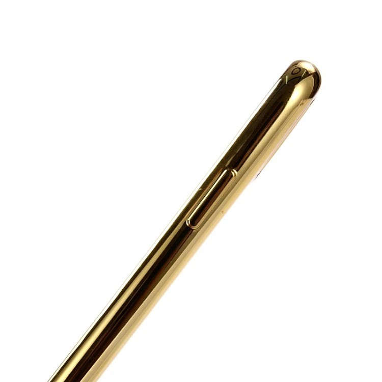 Ультратонкий силиконовый  чехол  для Айфон  XS Макс золотой