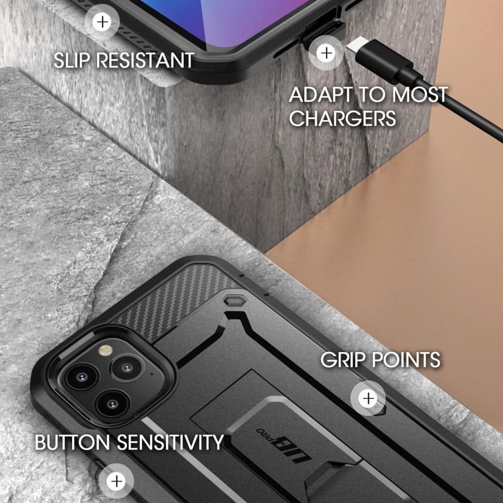 Двухсторонний чехол накладка черного цвета на Айфон 12 Про Макс 
