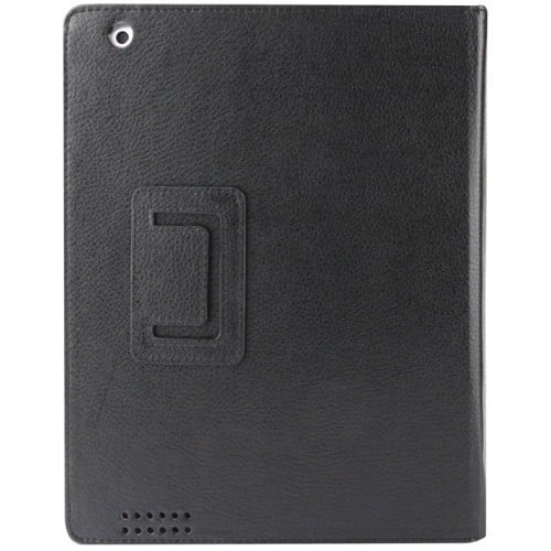 Кожаный Чехол Litchi Texture Sleep / Wake-up черный для iPad 4/ 3/ 2