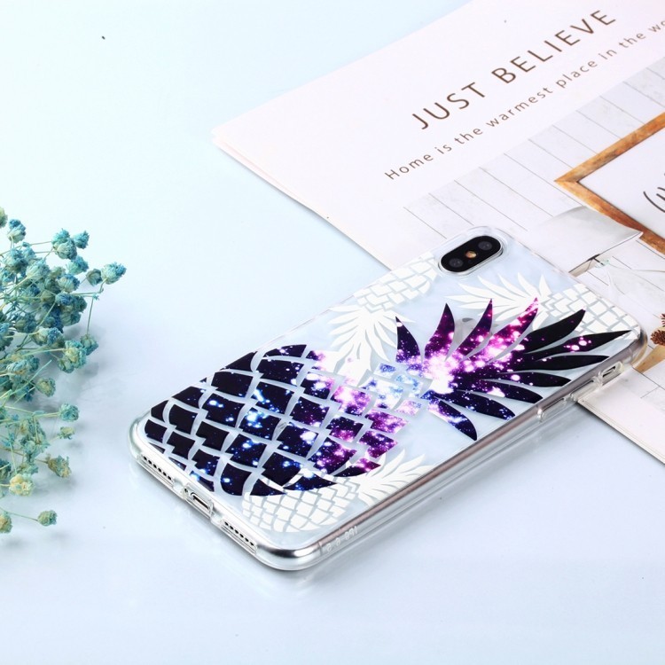 Чехол Pineapple Pattern Diamond Texture Oil на iPhone XS Max