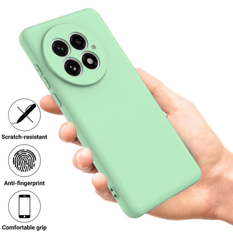  Премиальный силиконовый чехол для OnePlus 13 в нежно-зеленом цвете  