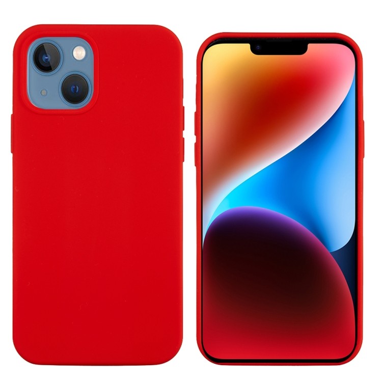 Червоний Силіконовий чохол Solid Color для iPhone 15 