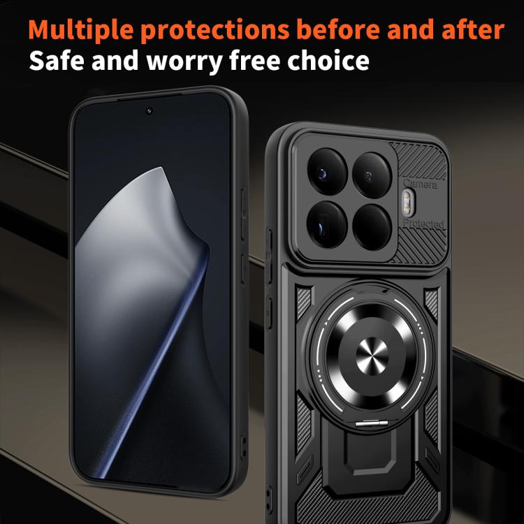 Противоударный чехол Escase с поворотным держателем и защитой камеры для Xiaomi 15T Pro Противоударный чехол Escase с поворотным держателем и защитой камеры для Xiaomi 15T Pro