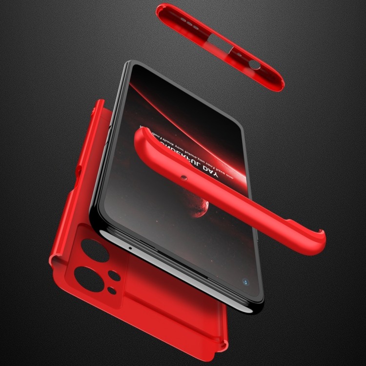 Красный 3D чехол GKK с накладками для Realme 9i