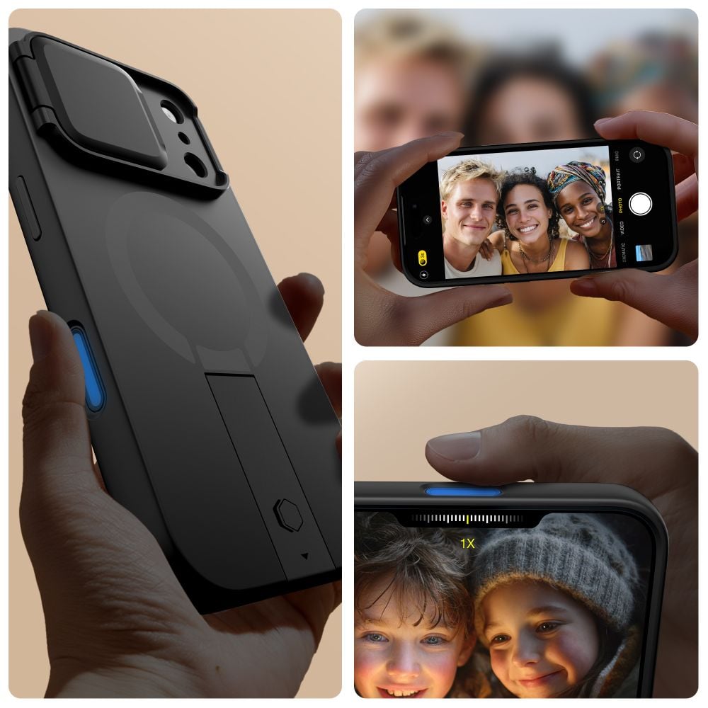 Стильний захист з вбудованою підставкою для iPhone 17 Pro Стильний захист з вбудованою підставкою для iPhone 17 Pro