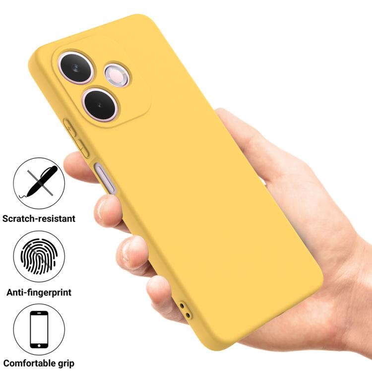 Жовтий силіконовий чохол Solid Color з протиударним захистом для OPPO A5 Pro 4G 