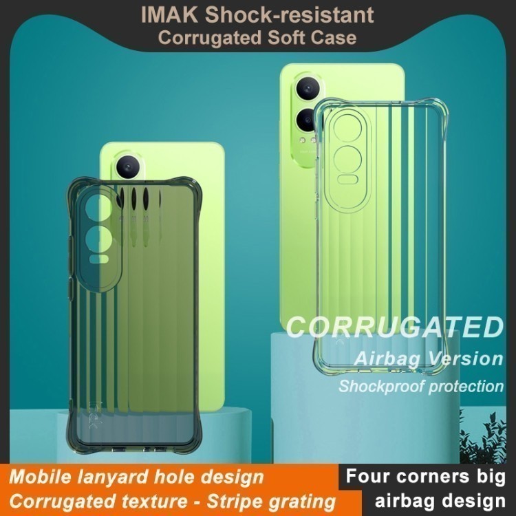 IMAK Corrugated Airbag — прозрачная накладка для OnePlus Nord CE4 Lite 5G 