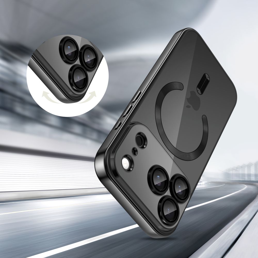 Стильний чорний дизайн з захисним кільцем камери Стильний чорний дизайн з захисним кільцем камери