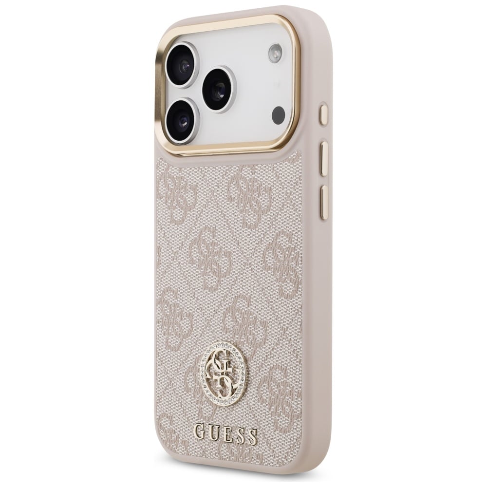 Оригінальний чохол Guess 4G Strass Logo з MagSafe в рожевому кольорі для iPhone 17 Pro Оригінальний чохол Guess 4G Strass Logo з MagSafe в рожевому кольорі для iPhone 17 Pro