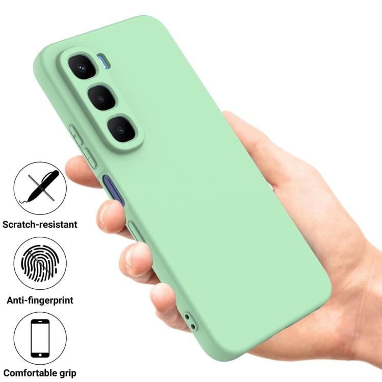 Solid Color Liquid Silicone — зелёная накладка для Infinix Hot 60 Pro 4G 