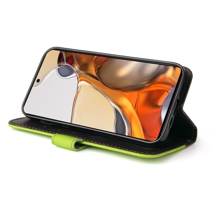 Чохол-книжка зеленого кольору з підставкою для Ксяомі 11T / 11T Чохол-книжка зеленого кольору з підставкою для Ксяомі 11T / 11T