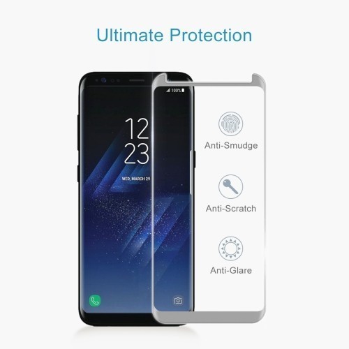 Процесс установки защитного стекла на Samsung Galaxy S8+