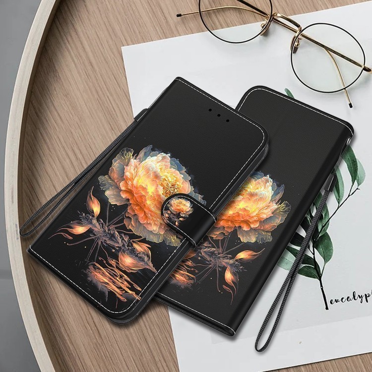 Разноцветный чехол-книжка Colored Drawing Series для OPPO Reno11 F Global 