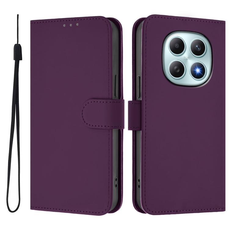 Фиолетовый чехол-книжка с магнитной застежкой и шнурком для Redmi Note 15 5G 