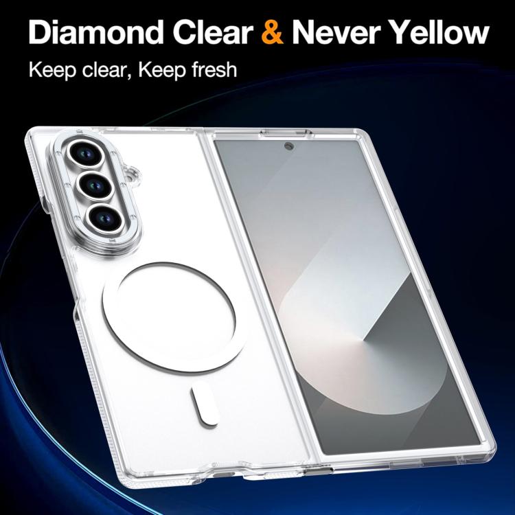  Кришталева прозорість чохла Dual-color MagSafe TPU Hybrid на Samsung Galaxy Fold8 Ultra 5G &mdash; ефект Diamond Clear без пожовтіння  