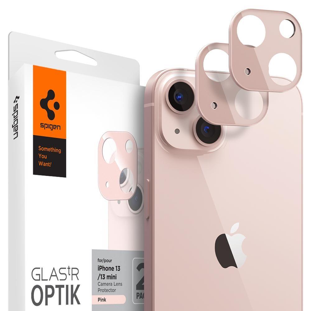 Комплект защитных стекол 2шт на камеру Spigen Optik.Tr Camera Lens для iPhone  13 Mini/13 - Pink купить в Киеве, Одессе, цена в Украине | CHEKHOL
