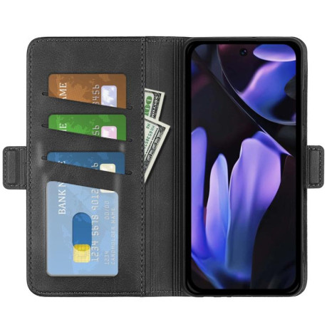 Чохол-книжка Dual-side Magnetic Buckle для Google Pixel 9a - чорний