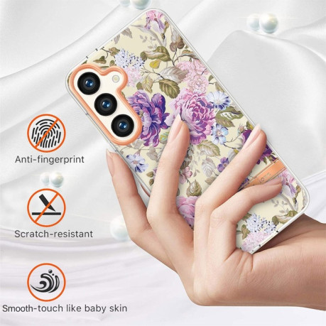 Противоударный чехол Flowers and Plants Series для Samsung Galaxy S24 5G - Peony