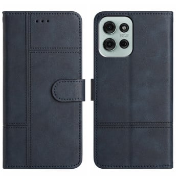 Чохол-книжка Cowhide Texture Stitching Leather Motorola Moto G75 - синій