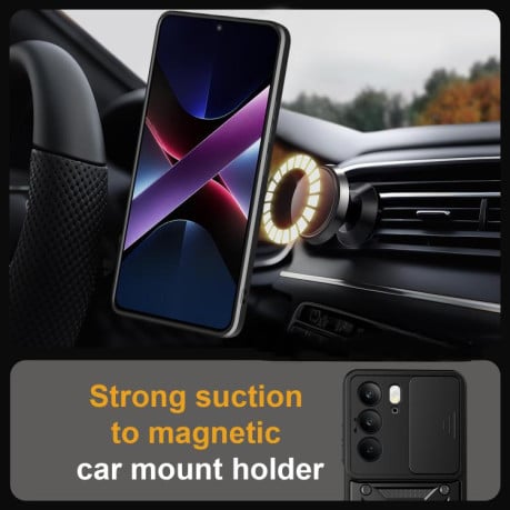 Противоударный чехол Sliding Camshield на Realme C75 4G / 14x 5G Global - черный