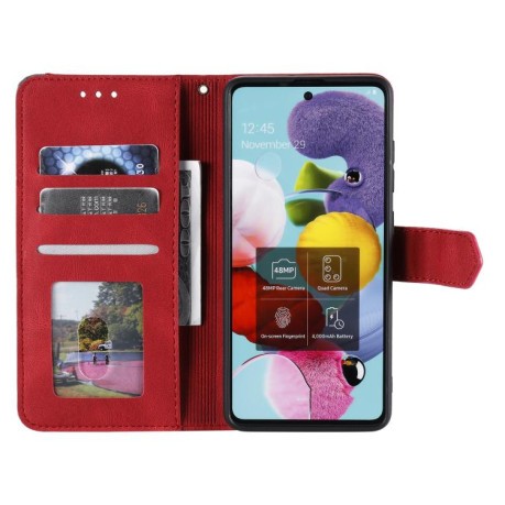 Чохол-книжка Stitching Skin Feel для Redmi Note 14 Pro 4G - червоний