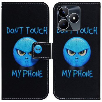 Чехол-книжка Coloured Drawing для Realme C53/C51 / Narzo N53 - Anger