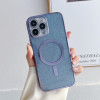 Протиударний чохол Plating Magsafe Glitter для iPhone14 Pro Max - фіолетовий