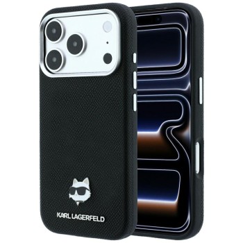 Оригінальний чохол Karl Lagerfeld IML Monogram Karl &amp; Choupette Head MagSafe для iPhone 17 Pro Max / 18 Pro Max — чорний