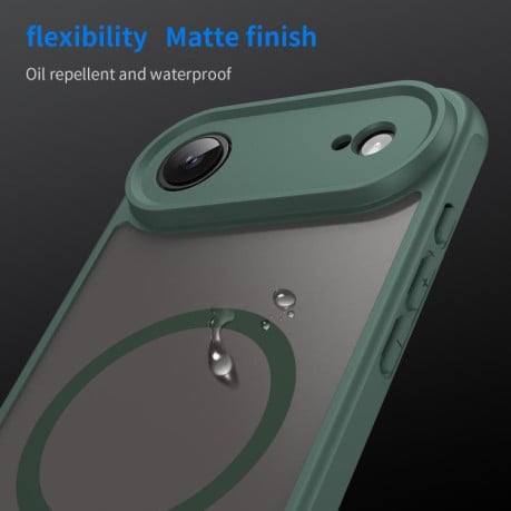 Чехол Fan Dun Series гибрид Frosted с Magsafe на iPhone Air - зеленый