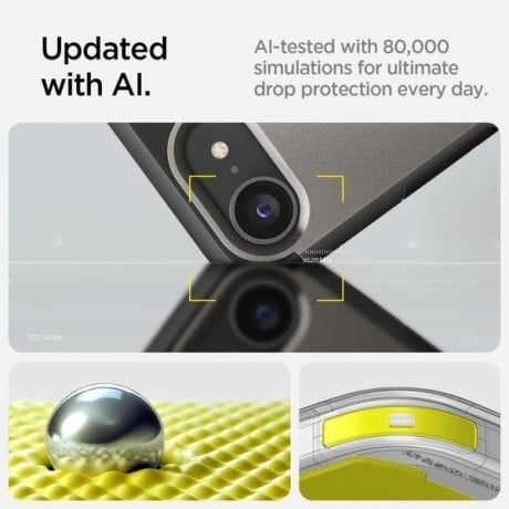 Оригинальный чехол Spigen Tough Armor MagSafe на iPhone 16e - Gray