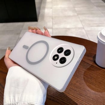 Противоударный чехол матовый Ice Fog Fine Hole с MagSafe для OnePlus 13 - серый