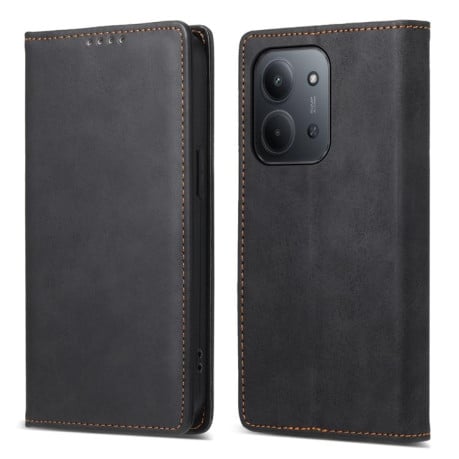 Чохол-книжка Business Solid Color із захистом від сканування RFID на Xiaomi Redmi 15C 5G/4G EU 173mm/Poco C85 5G - чорний