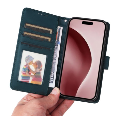 Чехол-книжка BETOPNICE BN-005 2 in 1 Detachable Imitate Genuine Leather для iPhone 16 Pro Max - синий