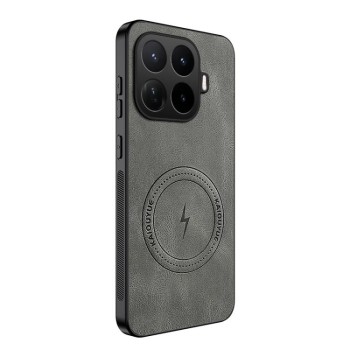 Магнітний чохол Wanlonfeng SD з текстурою наппа на Xiaomi 17T Pro 5G — сірий