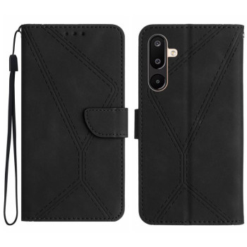 Чехол-книжка Stitching Embossed Leather для Samsung Galaxy F16 5G / M16 5G - черный